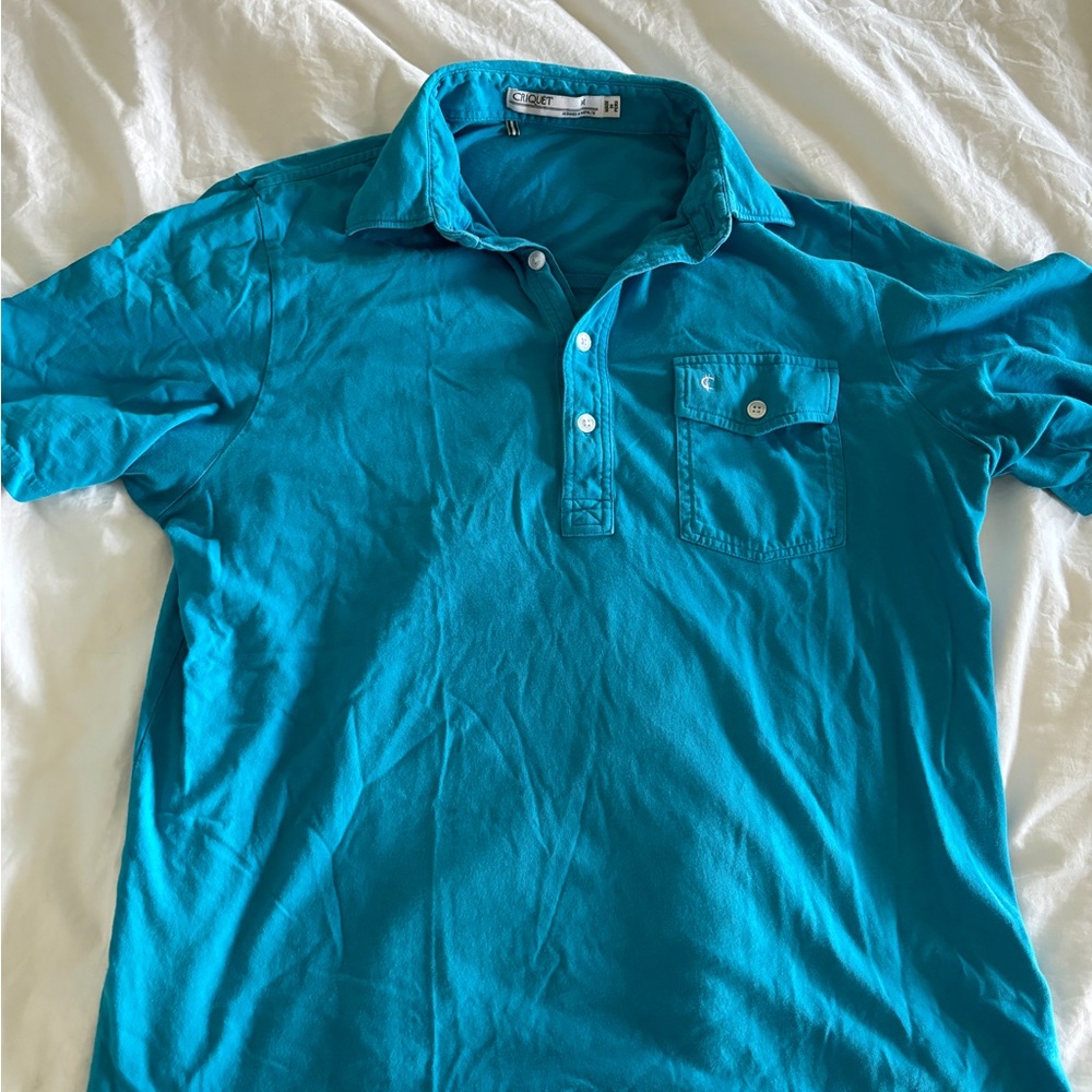 Teal Criquet Polo